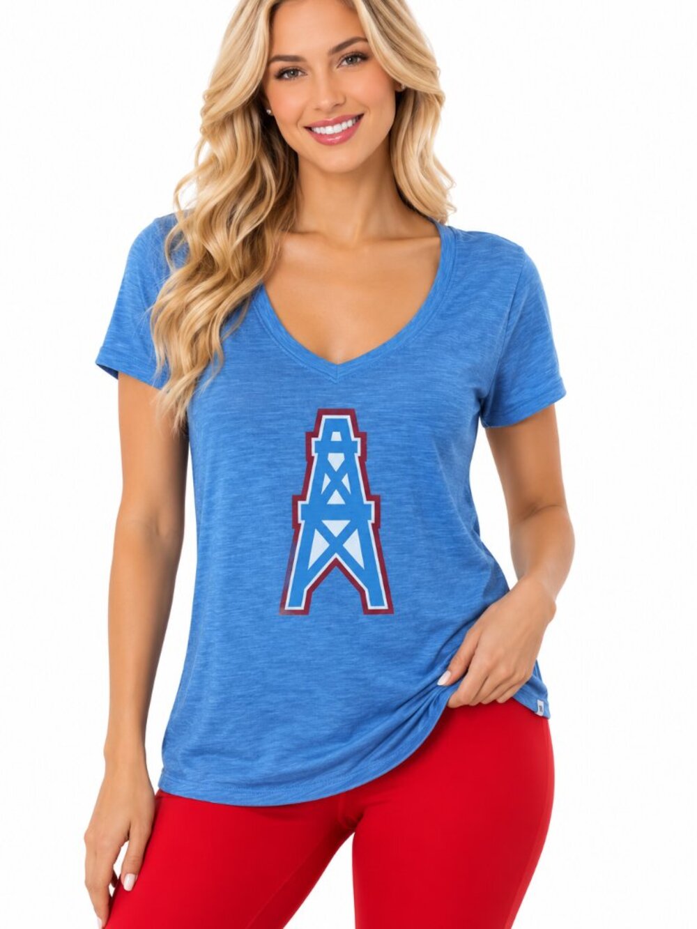 Houston Oilers Women T Shirt Size Small '47 Brand Distressed Logo Titans Legacy